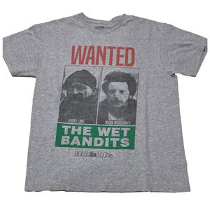 Men's Home Alone Gray The Wet Bandits Short Sleeve Tee M